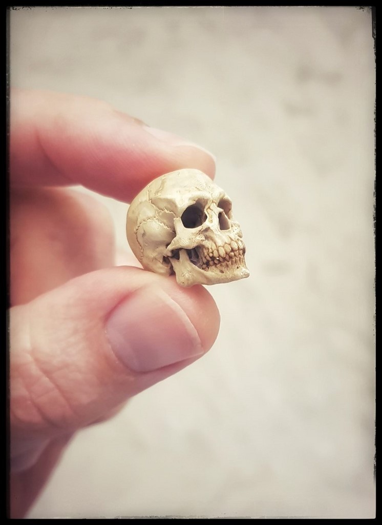 Petit crâne peint