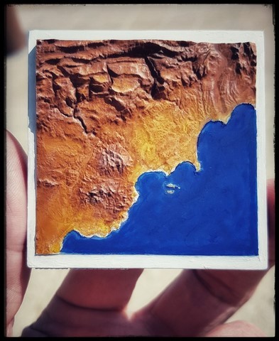 Carte régionnale en relief au 1:900.000 ème